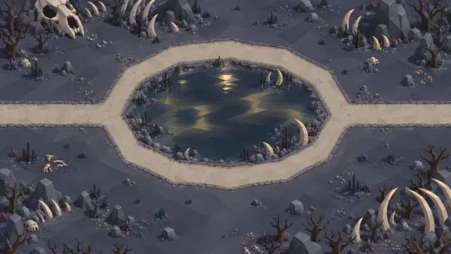 Battle 10 map: Eye Lake by Night
